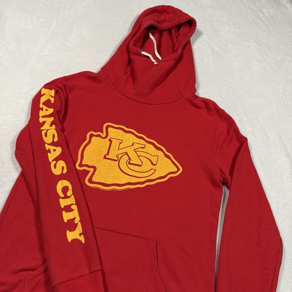 Junk Food NFL Kansas City Chiefs Womens Large Pull Over Hoodie Shawl Collar - Picture 1 of 11